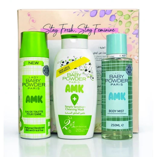 Lady Baby Powder AMK – Ultimate Personal Care Set (3 Pieces) - Amk lady - Image 4