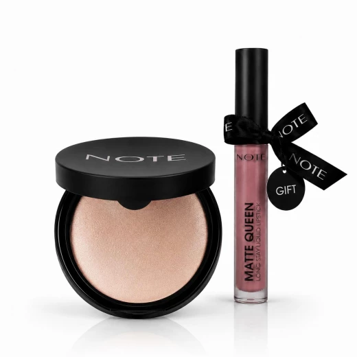 Note Cosmetique Baked Powder No 02 +Matte Queen Liquid Lipstick 02 Gift Note Cosmetique Baked Powder No 02 +Matte Queen Liquid Lipstick 02 Gift