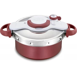 Tefal Clipso Minut Duo 5 L Pressure Cooker – Aluminium Express Cooker with 5 Safety Systems and Easy One-Handed Closure, Slow Fire, Saucepan Mode, Steam Function, Pressure Cooker Mode
