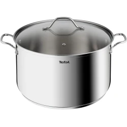 TEFAL Intuition XL stockpot | 32 cm | Premium Stainless steel 18/10 | XL Size | Robust Handles | Glass Lid | Induction Pot | 2 Years Warranty |