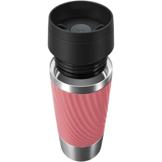 TEFAL Travel Mug Classic Twist, Comfort Screw Lid, Quick Press, Soft-Touch Sleeve, Travel-Ready, Reusable, 100% Leak-Proof, Keeps Drinks Cold (8 hrs) and Hot (4 hrs), 360° Drinking - Tefal - Image 3