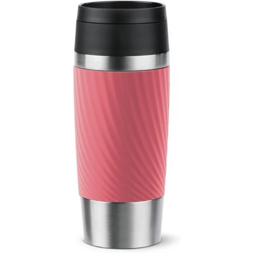 TEFAL Travel Mug Classic Twist, Comfort Screw Lid, Quick Press, Soft-Touch Sleeve, Travel-Ready, Reusable, 100% Leak-Proof, Keeps Drinks Cold (8 hrs) and Hot (4 hrs), 360° Drinking TEFAL Travel Mug Classic Twist, Comfort Screw Lid, Quick Press, Soft-Touch Sleeve, Travel-Ready, Reusable, 100% Leak-Proof, Keeps Drinks Cold (8 hrs) and Hot (4 hrs), 360° Drinking