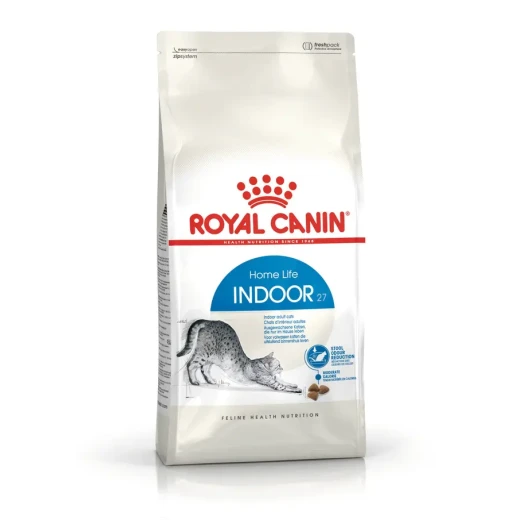 Royal Canin Indoor 27 Adult Cat Dry Food 10kg | High Digestibility L.I.P Protein to Reduce Stool Odor, Weight Control & Hairball Complex Solution