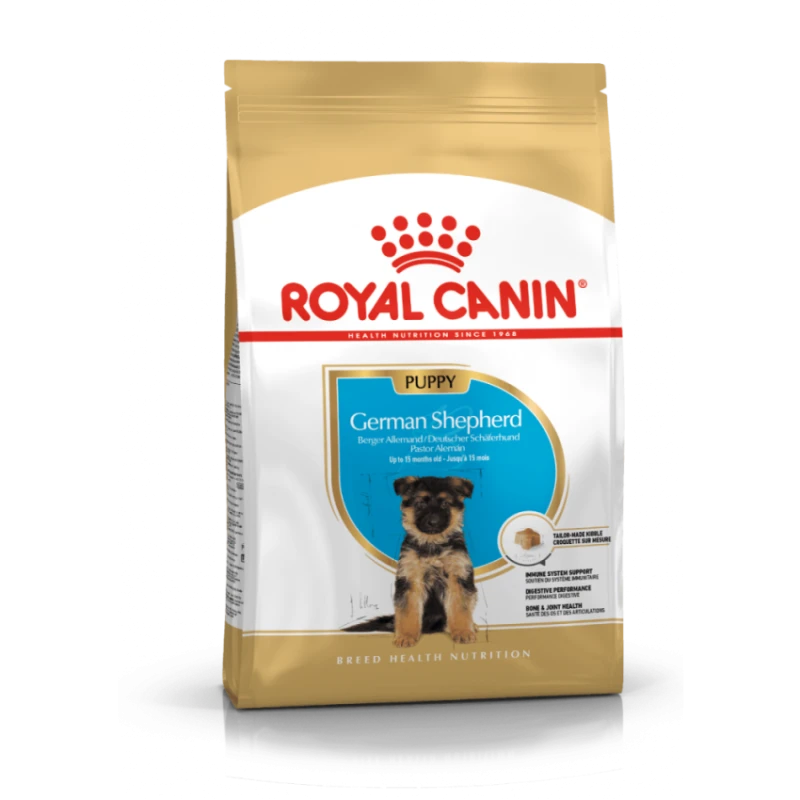 Royal Canin German Shepherd Puppy Dry Dog Food 12kg | Tailored Breed Nutrition Supporting Immune System, Bones, Joints & Digest Health with Custom Kibble - Royal Canin