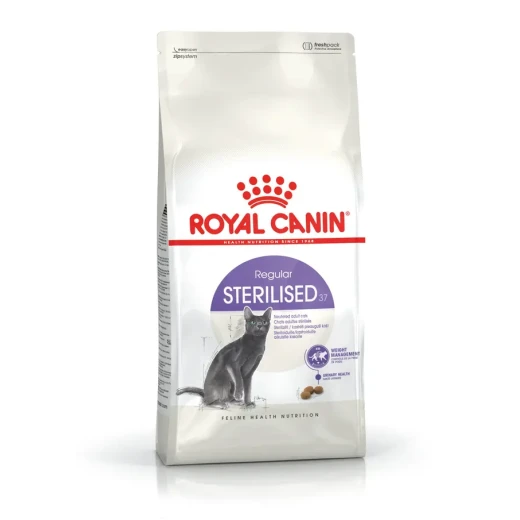 Royal Canin Sterilised 37 Dry Cat Food 400g | Moderate Fat for Weight Control, High Protein for Muscle Mass & Mineral Balance for Urinary System Health