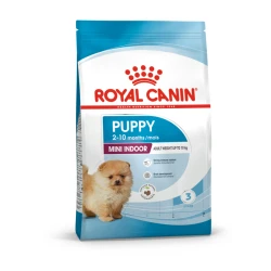 Royal Canin Mini Indoor Puppy Dry Dog Food, Complete and Balanced Nutrition for Small Breed Puppies Living Indoors, Supports Healthy Growth and Digestive Health and Helps Reduce Stool Odor, Suitable for Puppies Up to 10 Months Old, 1.5 kg