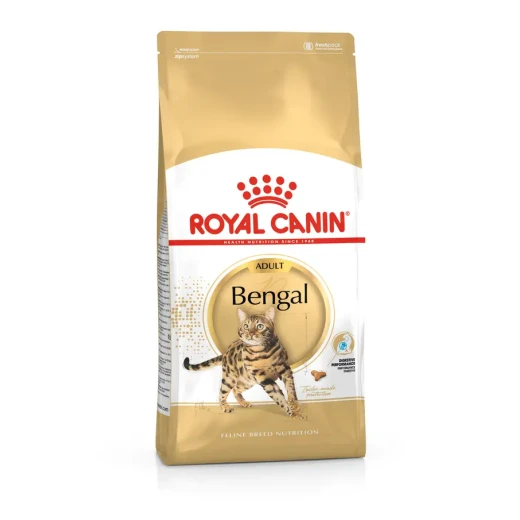 Royal Canin Bengal Adult Dry Cat Food 2kg | Tailored Nutrition for Adult Bengal Cats Over 12 Months Supporting Digestive Health & Shiny Glossy Coat