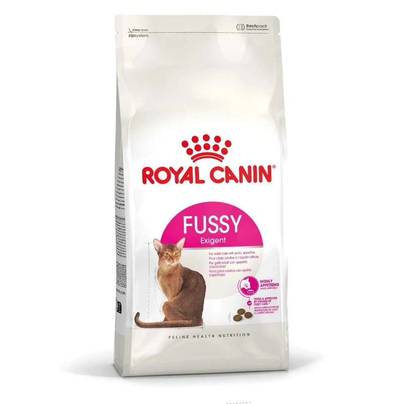 Royal Canin Fussy Exigent Dry Cat Food 2kg, Complete and Balanced Nutrition with Appealing Taste and Texture, Specially Formulated for Picky Cats to Meet Their Daily Nutritional Needs and Support Overall Health - Royal Canin