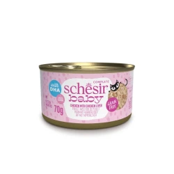 SCHESIR BABY CAT CAN WHOLEFOOD CHICKEN WITH LIVER 70G(NEW)