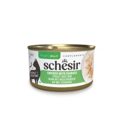 Schesir Complements Wet Cat Chicken with seabass in Jelly Can 70g