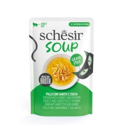 Schesir Soup Wet Cat Chicken pumpkin in Soup Pouch 40g IE(NEW)