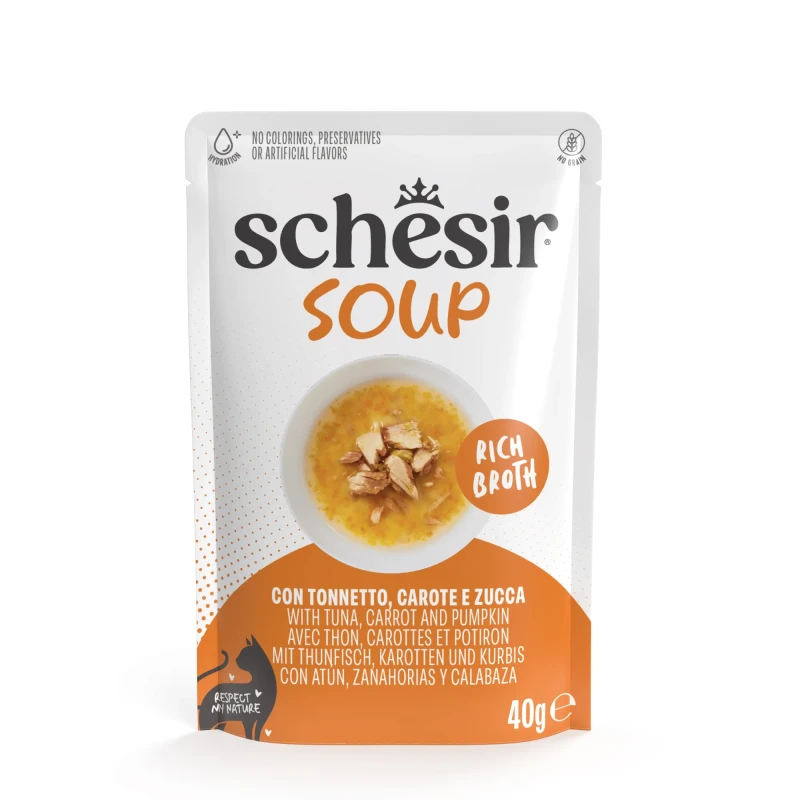 Schesir Soup Wet Cat Tuna pumpkin in Soup Pouch 40g - SCHESIR