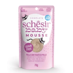 SCHESIR BABY CAT POUCH MOUSSE CHICKEN WITH LIVER 70G