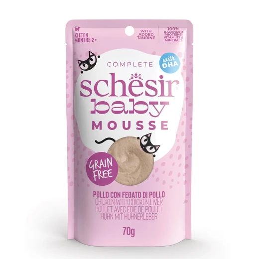 SCHESIR BABY CAT POUCH MOUSSE CHICKEN WITH LIVER 70G