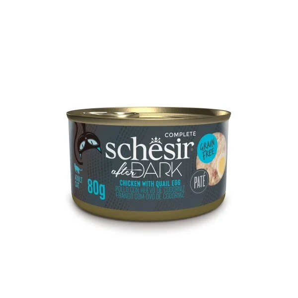 SCHESIR AFTER DARK PATE CAT CAN CHICKEN WITH QUAIL EGG - SCHESIR