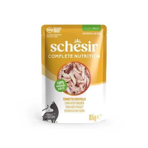SCHESIR CAT POUCH TUNA WITH CHICKEN 85G SCHESIR CAT POUCH TUNA WITH CHICKEN 85G