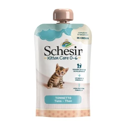SCHESIR KITTEN POUCH CREAM 0-6 TUNA 150G