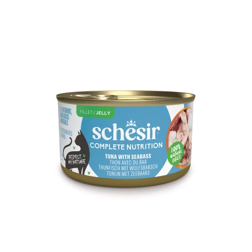 SCHESIR C&B WET CAT TUNA SEABASS IN JELLY CAN 85G