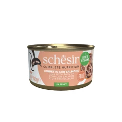 SCHESIR C&B WET CAT TUNA SALMON IN JELLY CAN 85G