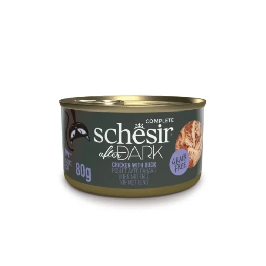 SCHESIR AFTER DARK WHOLEFOOD CAT CAN CHICKEN WITH DUCK 80G