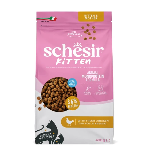 SCHESIR CAT BAG DRY KITTEN 400G SCHESIR CAT BAG DRY KITTEN 400G