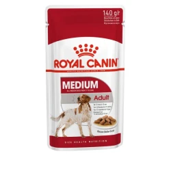 Royal Canin Medium Adult Wet Dog Food 140g, Complete and Balanced Nutrition for Medium-Breed Adult Dogs Weighing 11–25kg, Aged 12 Months to 7 Years, Helps Support Natural Defences, Promote Digestive Health and Meet Daily Nutritional Needs