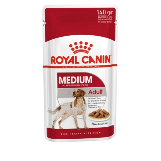 Royal Canin Medium Adult Wet Dog Food 140g, Complete and Balanced Nutrition for Medium-Breed Adult Dogs Weighing 11–25kg, Aged 12 Months to 7 Years, Helps Support Natural Defences, Promote Digestive Health and Meet Daily Nutritional Needs Royal Canin Medium Adult Wet Dog Food 140g, Complete and Balanced Nutrition for Medium-Breed Adult Dogs Weighing 11–25kg, Aged 12 Months to 7 Years, Helps Support Natural Defences, Promote Digestive Health and Meet Daily Nutritional Needs