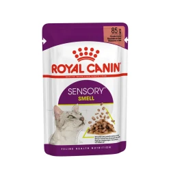 Royal Canin Sensory Smell Adult Wet Cat Food in Gravy 85g, Complete and Balanced Nutrition Designed to Stimulate Cats’ Sense of Smell with an Appealing Aroma, Enhances the Feeding Experience and Helps Meet Daily Nutritional Needs