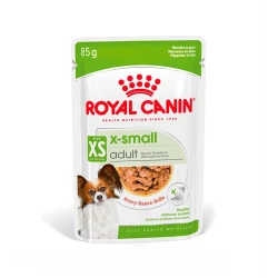 Royal Canin X-Small Adult Wet Dog Food in Gravy 85g, Complete and Balanced Nutrition for Adult Dogs Weighing Up to 4kg, Tender Meat Chunks in Gravy to Support Healthy Digestion, Maintain Ideal Weight and Meet Daily Nutritional Needs
