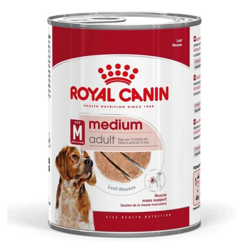 Royal Canin Medium Adult Wet Dog Food 410g, Complete and Balanced Nutrition Specially Formulated for Medium Breed Adult Dogs to Meet Daily Nutritional Needs and Support Overall Health and Vitality - Royal Canin