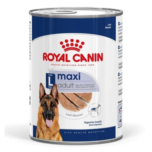 Royal Canin Maxi Adult Wet Dog Food 410g, Complete and Balanced Nutrition for Adult Large-Breed Dogs, Specially Formulated to Support Healthy Digestion, Maintain Muscle Mass and Meet Daily Nutritional Needs Royal Canin Maxi Adult Wet Dog Food 410g, Complete and Balanced Nutrition for Adult Large-Breed Dogs, Specially Formulated to Support Healthy Digestion, Maintain Muscle Mass and Meet Daily Nutritional Needs