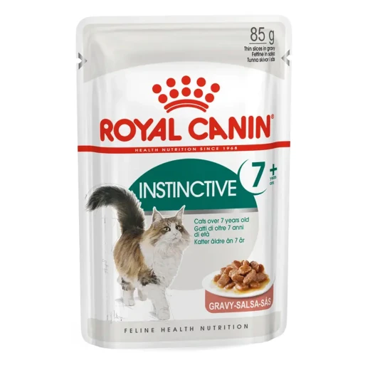 Royal Canin Instinctive 7+ Wet Cat Food in Gravy 85g, Complete and Balanced Nutrition Specially Formulated for Cats Aged 7 Years and Above to Support Daily Health and Vitality as They Age Royal Canin Instinctive 7+ Wet Cat Food in Gravy 85g, Complete and Balanced Nutrition Specially Formulated for Cats Aged 7 Years and Above to Support Daily Health and Vitality as They Age