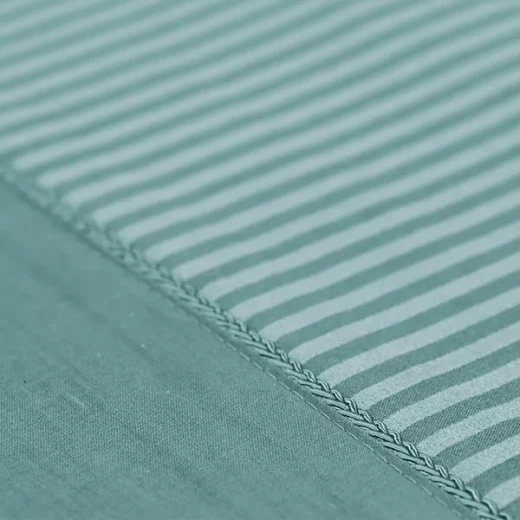 كانون طقم شرشف مطاط Dots & Stripes - بولي قطن - مجوز & مجوز كبير - 3 قطع - أزرق فاتح - كانون - Image 3