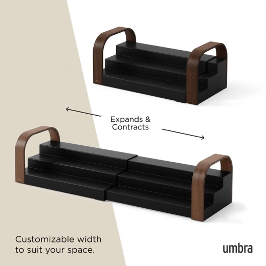 Umbra Bellwood 3-Tier Spice Shelf - Black & Walnut - Umbra - Image 8