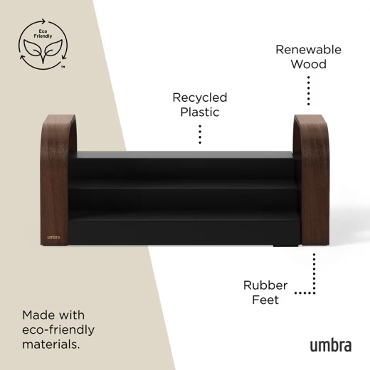 Umbra Bellwood 3-Tier Spice Shelf - Black & Walnut - Umbra - Image 10