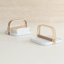 Umbra Bellwood  Napkin Holder - White/Natural