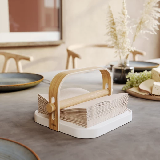 Umbra Bellwood  Napkin Holder - White/Natural - Umbra - Image 2