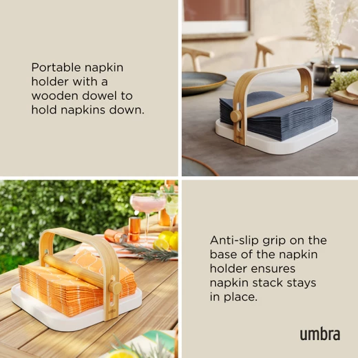 Umbra Bellwood  Napkin Holder - White/Natural - Umbra - Image 6