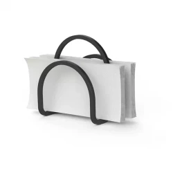 Umbra Squire Steel Napkin Holder | Modern Square Wire Design with Built-In Divider – Black