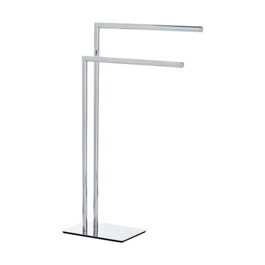 Wenko Recco Freestanding Steel Towel Rack | Shiny Chrome Dual-Rail Stand - Wenko - Image 5