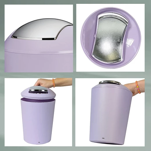 Kela Marta Swing Lid Bin 5 Litres - Pastel Lilac - Kela - Image 5