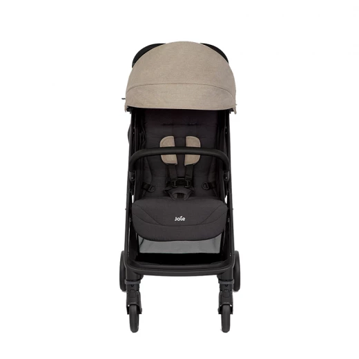 Joie Pact Pro Compact Stroller in Beige: Lightweight, Versatile Design for Newborns and Toddlers. Easily folds for travel and storage. Features a comfortable seat and smooth ride. Perfect for everyday adventures with your little one. Superior quality and safety features. - Joie - Image 3