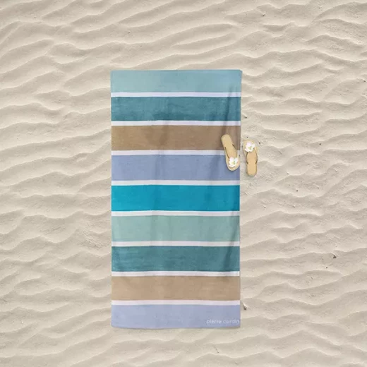 Pierre Cardin Martina Beach Towel - 100% Cotton - 90x170 Cm - Aqua - Pierre Cardin - Image 2