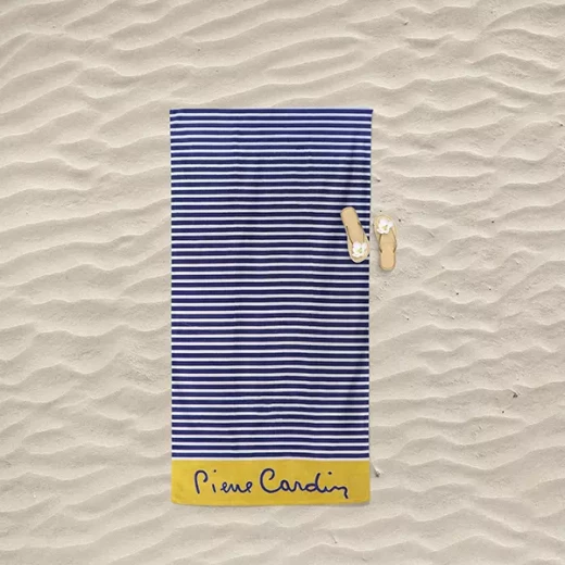 Pierre Cardin Malfi Beach Towel - 100% Cotton - 90x170 Cm - Navy - Pierre Cardin - Image 2