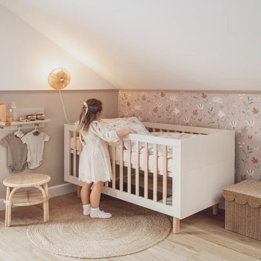 Pinio Miloo Baby's Bed - Growing Bed With Mattress - 70x140 - Champagne - Pinio - Image 7
