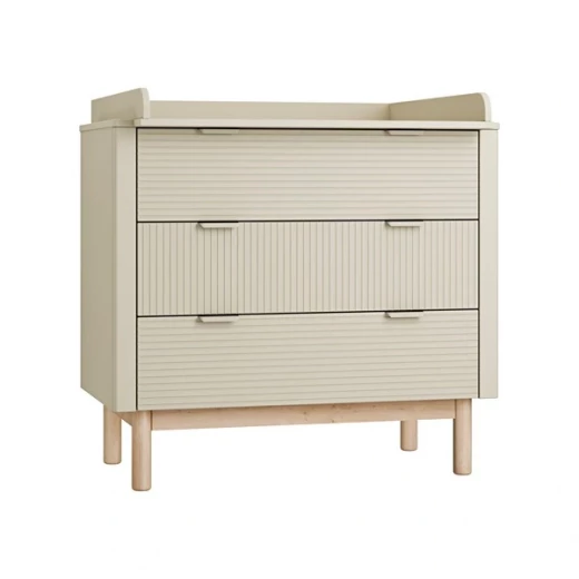 Pinio Miloo Chest Of Drawers - 3 Drawers with Changing Table - Champagne