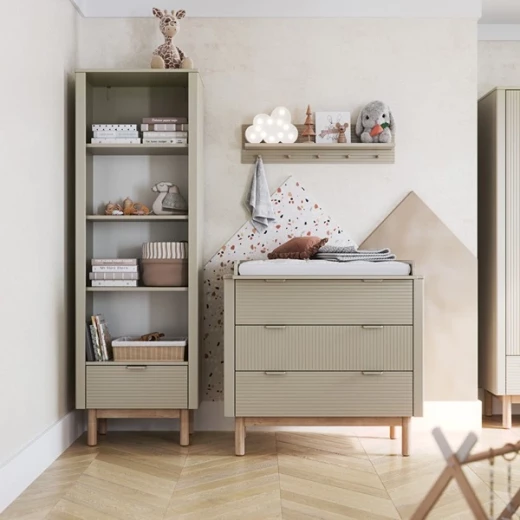 Pinio Miloo Chest Of Drawers - 3 Drawers with Changing Table - Champagne - Pinio - Image 3