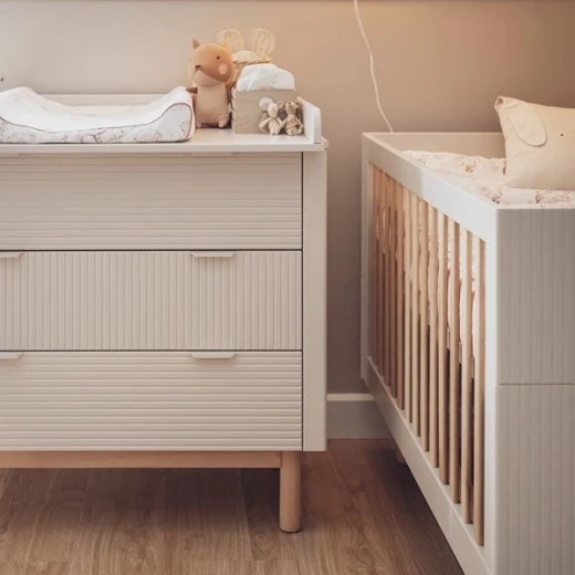 Pinio Miloo Chest Of Drawers - 3 Drawers with Changing Table - Champagne - Pinio - Image 4