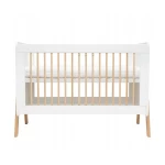 Pinio Krubb Baby Cot with Mattress - 60X120 Cm - White - Pinio