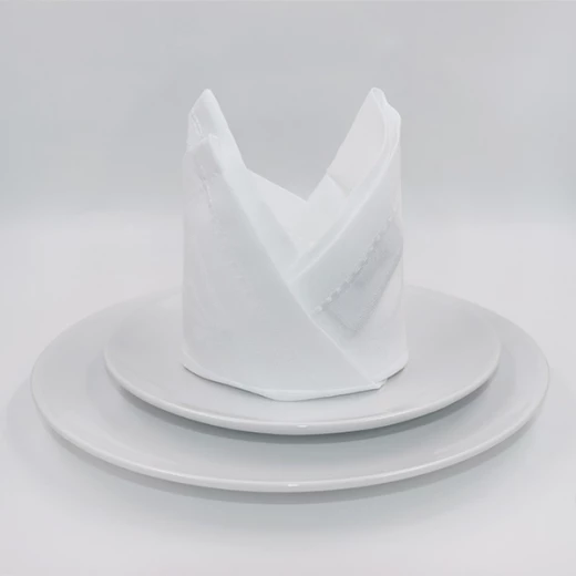 Nova Home Irene Table Napkins Set - 6pcs - 42x42 Cm - White Nova Home Irene Table Napkins Set - 6pcs - 42x42 Cm - White